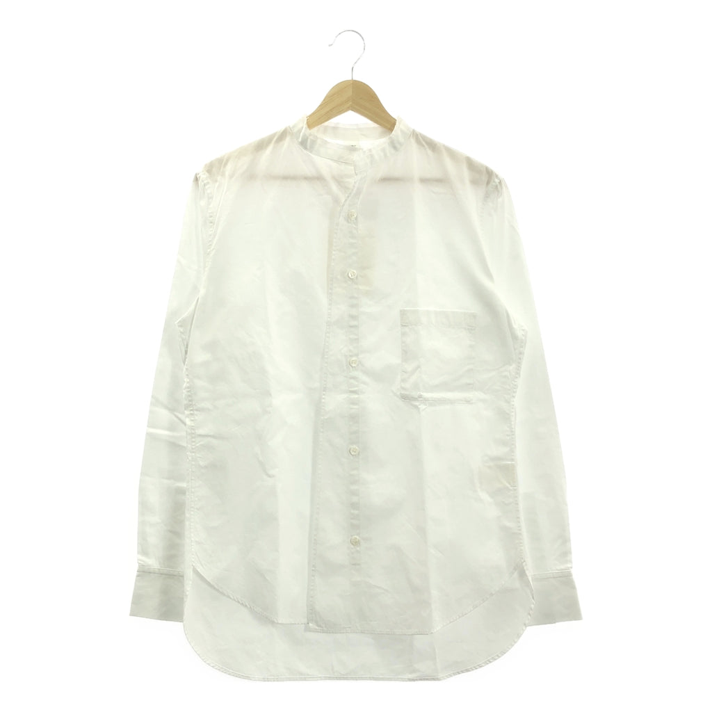 【美品】  Y's / ワイズヨウジヤマモト | コットン カットオフ バンドカラー シャツ ブラウス | 2 | ホワイト | レディース