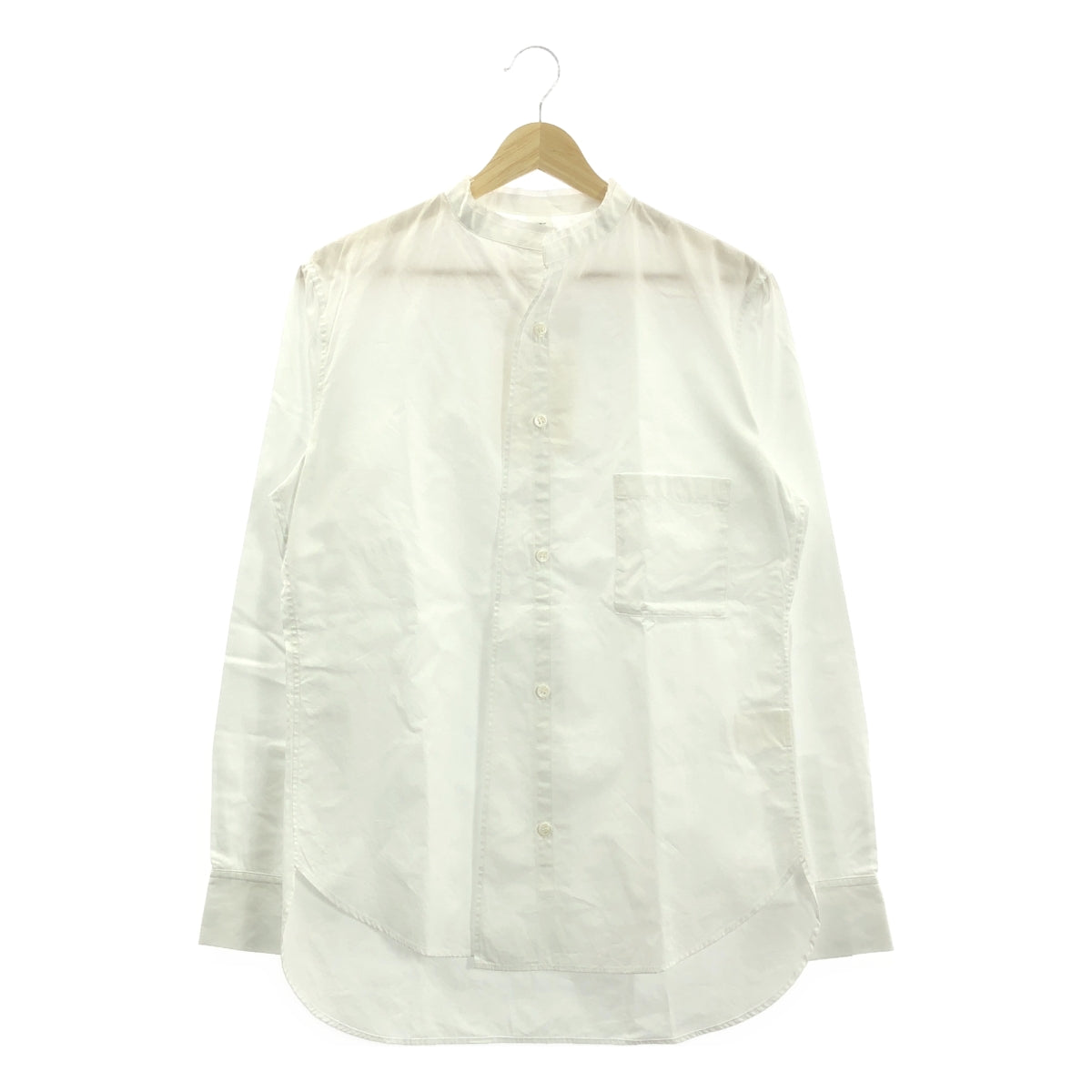 [狀況極佳] Y's / Y's Yohji Yamamoto | 棉質剪裁立領襯衫 | 2 碼 | 白色 | 女款