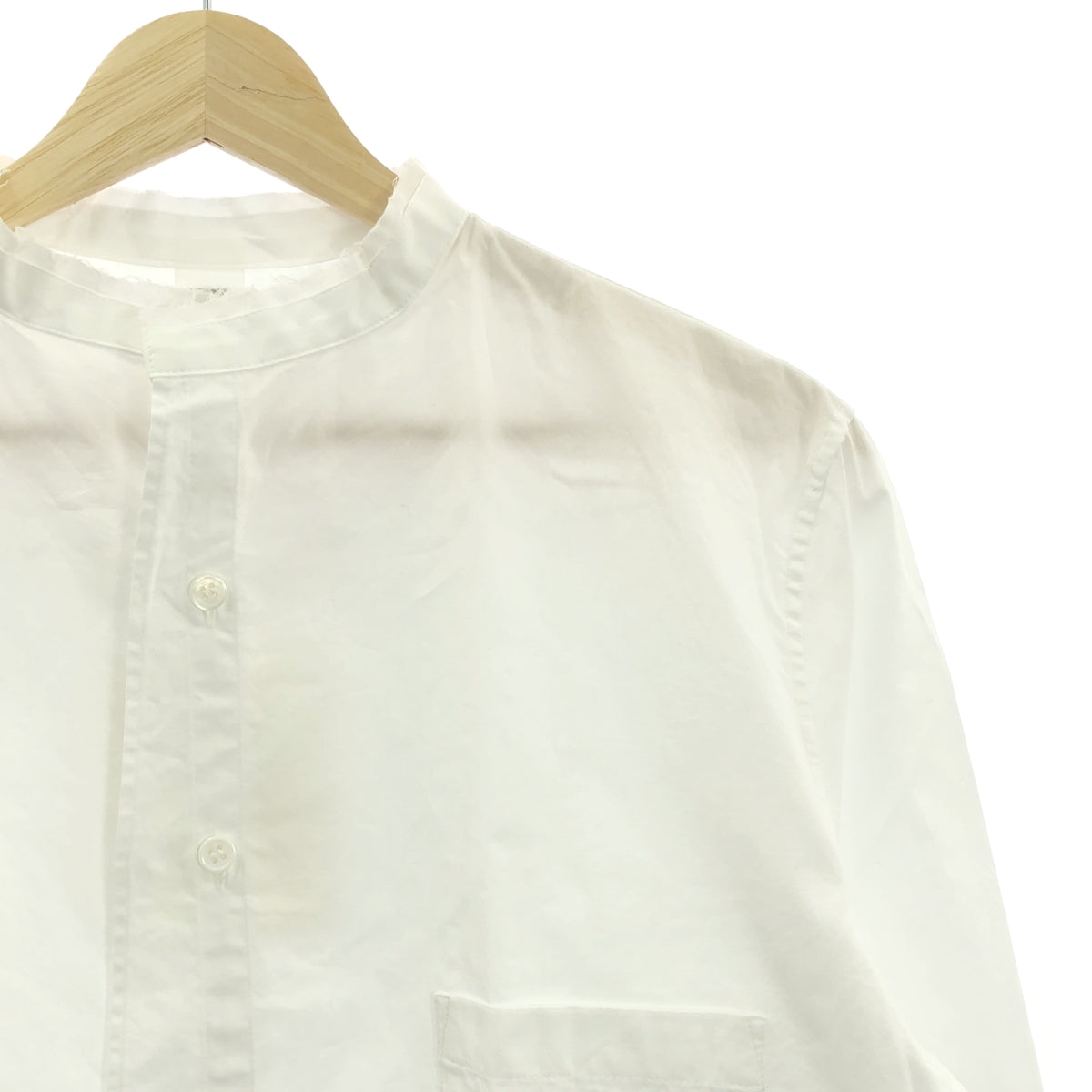 [狀況極佳] Y's / Y's Yohji Yamamoto | 棉質剪裁立領襯衫 | 2 碼 | 白色 | 女款