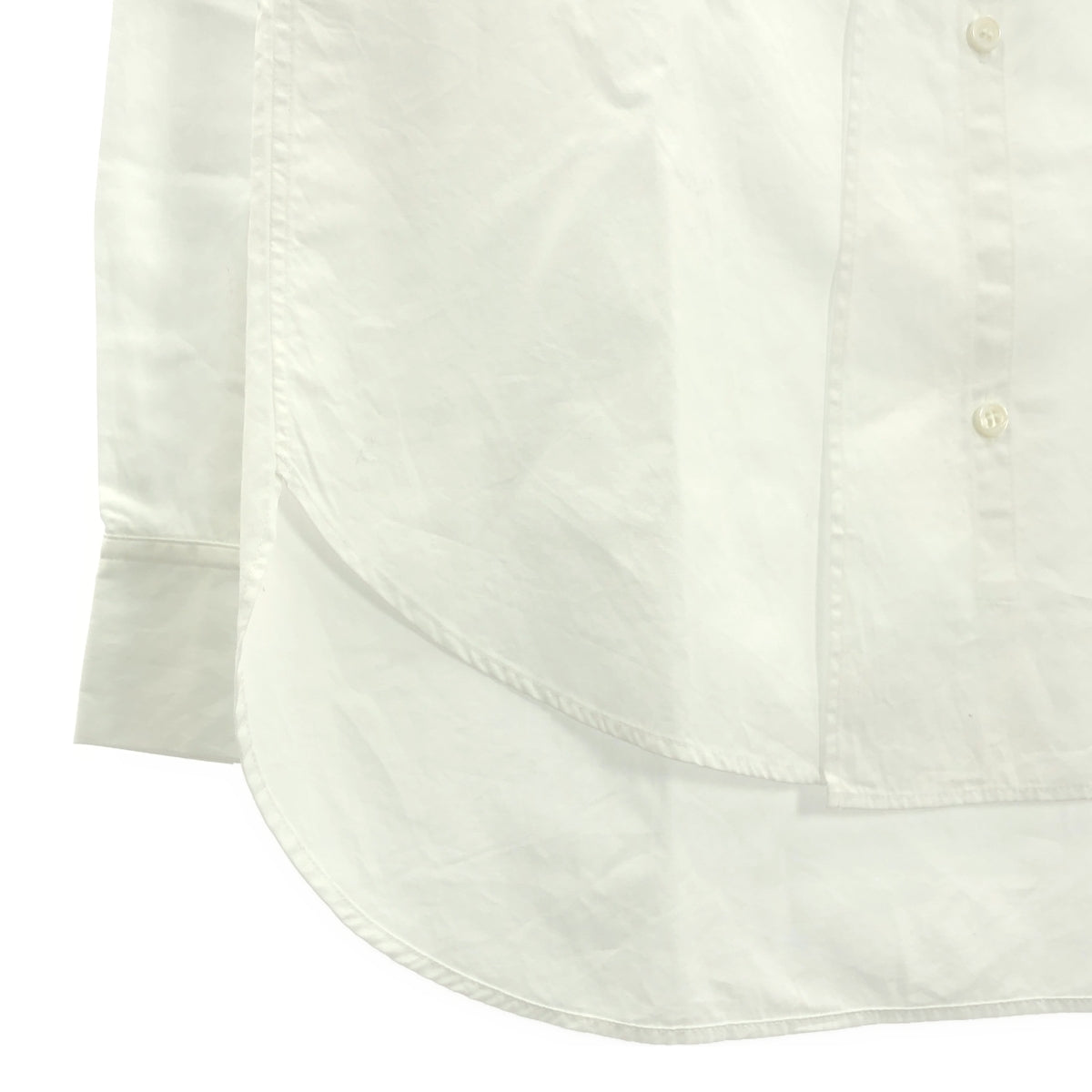[狀況極佳] Y's / Y's Yohji Yamamoto | 棉質剪裁立領襯衫 | 2 碼 | 白色 | 女款
