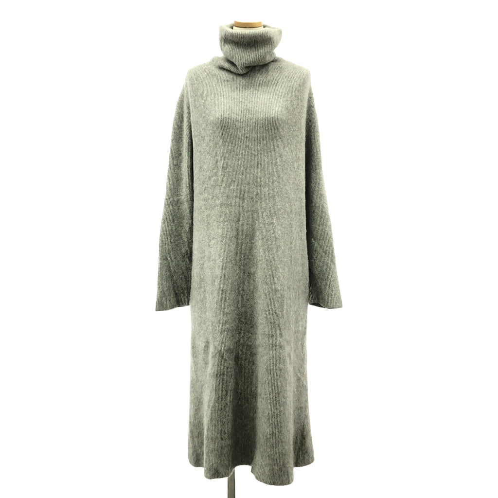 BATONER / バトナー | CASHMERE FOX UNIQUE TURTLE NECK ONE-PIECE ニットワンピース | 1 | グレー | レディース