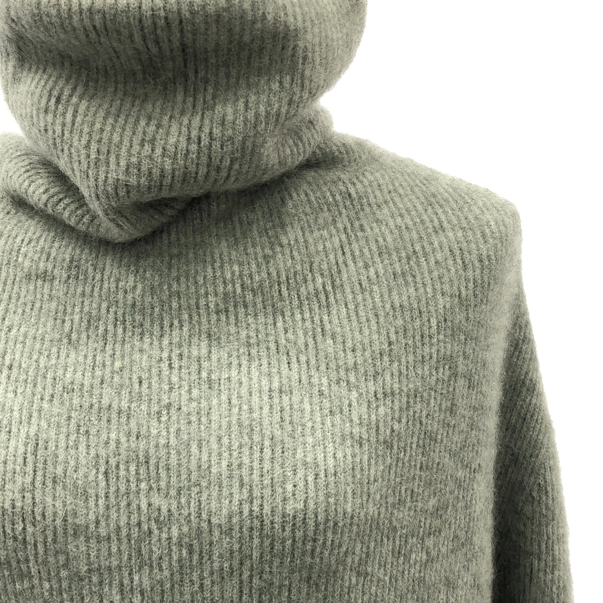 BATONER / バトナー | CASHMERE FOX UNIQUE TURTLE NECK ONE-PIECE ニットワンピース | 1 | グレー | レディース