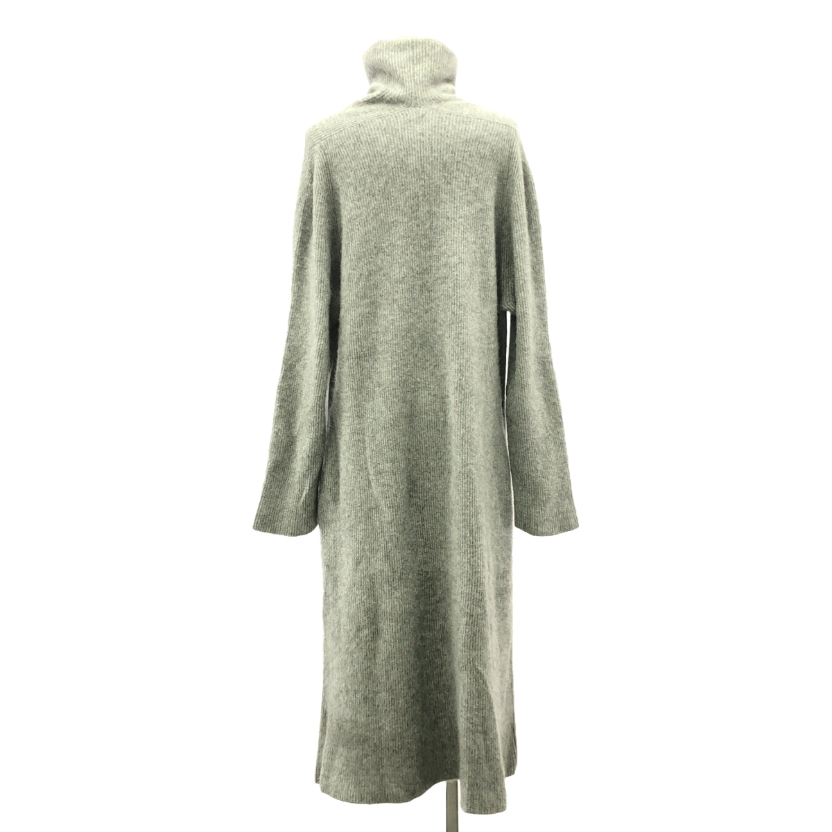 BATONER | CASHMERE FOX UNIQUE TURTLE NECK ONE-PIECE Knit Dress | 1 | Gray | Women's