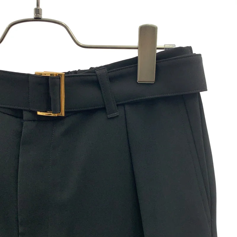 CULLNI / クルニ | 2025SS | Dry Double Satin 1 Tuck Pant with Long Belt サテン ベルテッドパンツ | 2 | メンズ