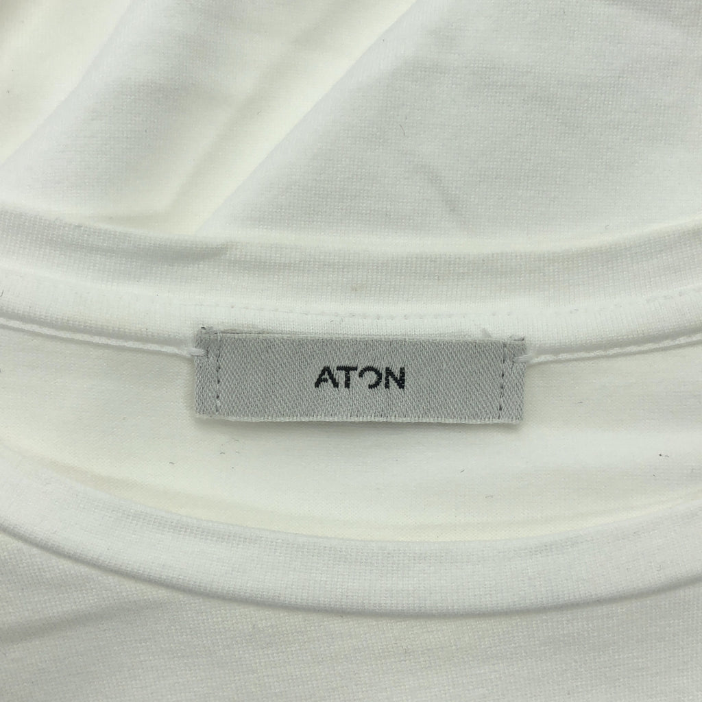 ATON / エイトン | 2023AW | Suvin 60/2 Longsleeve Round Hem クルーネック 長袖 カットソー | 2 | ホワイト | レディース