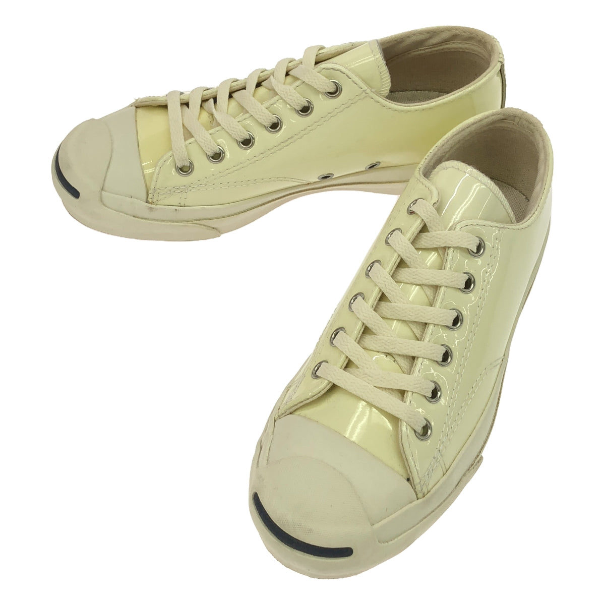 [Good Condition] CONVERSE | ×BEAMS BOY / JACK PURCELL RET Patent Leather Jack Purcell Sneakers | 23cm | White | Women's