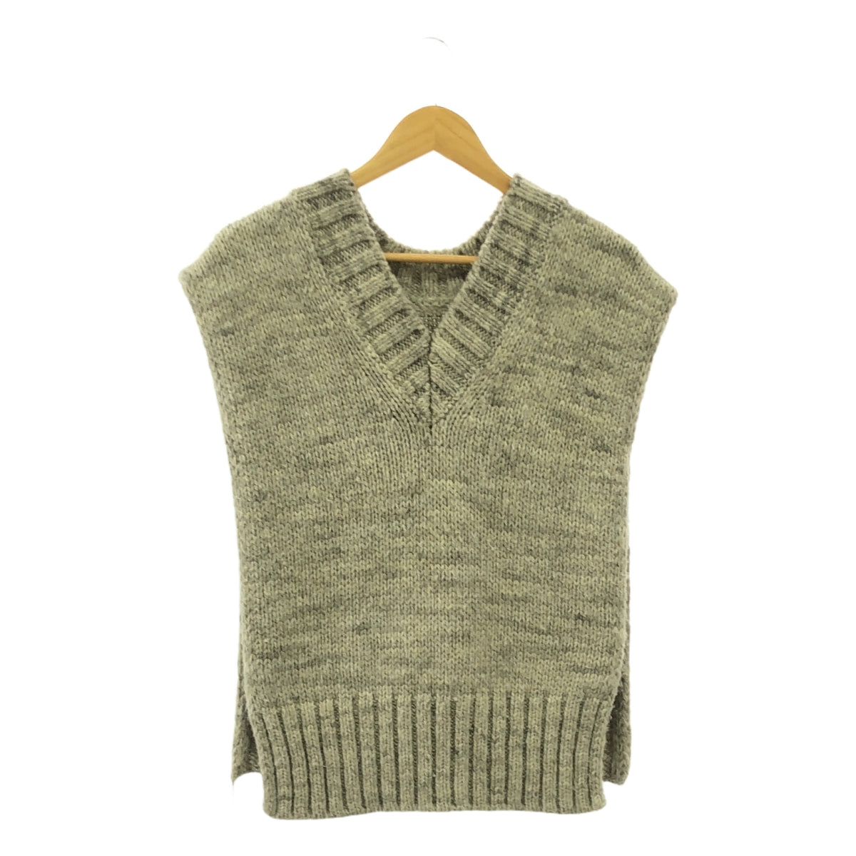 Maison Margiela | 植物染色V領針織背心 | S | 米色 | 女款