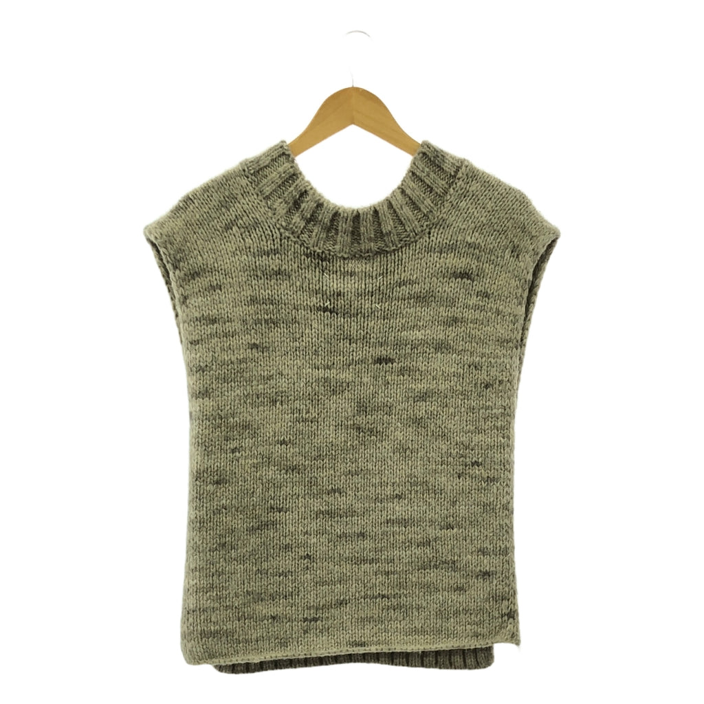 Maison Margiela / メゾンマルジェラ | ボタニカルダイVネックニットベスト | S | ベージュ | レディース