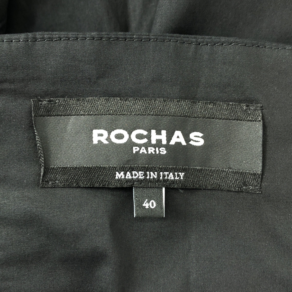 【美品】  ROCHAS / ロシャス | Poplin wide leg pants / サイドジップ ワイドスラックス パンツ | 40 | ブラック | レディース