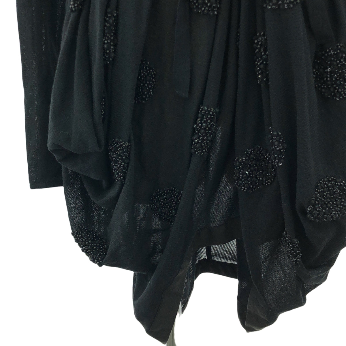 MIHARA YASUHIRO / 미하라야스 히로 | 변형 입체 비쥬 장식 벨티드 시아 드레스 원피스 | S | 블랙 | 여성