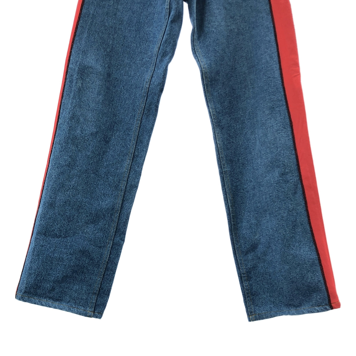 KOCHE / コシェ | Side Band Denim サイドライン デニムパンツ | XS | インディゴ / レッド | レディース