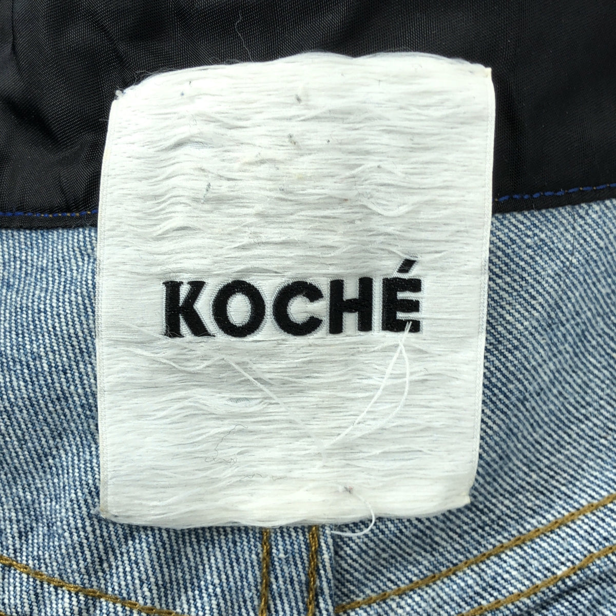 KOCHE / コシェ | Side Band Denim サイドライン デニムパンツ | XS | インディゴ / レッド | レディース
