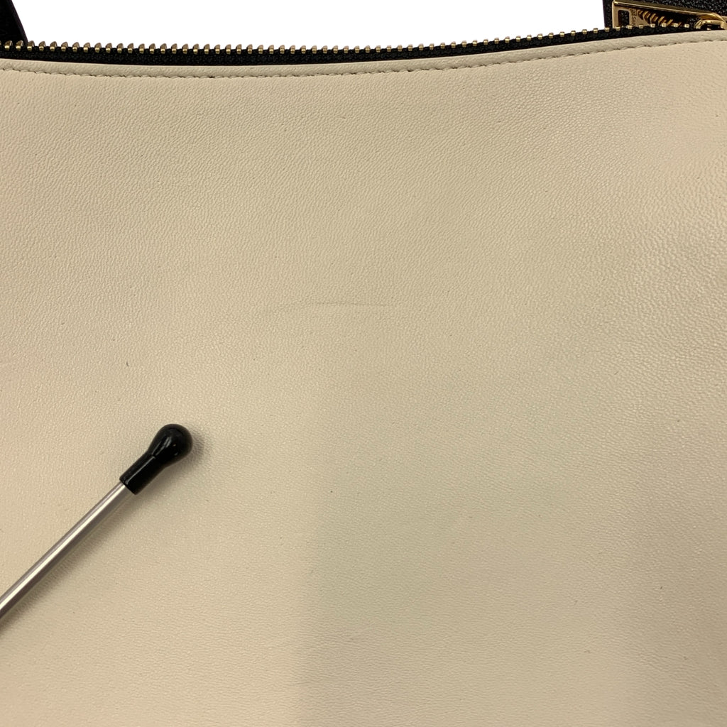 JIL SANDER / ジルサンダー | OMBRA 2トーン レザー ショルダーバッグ | ホワイト/ブラック | レディース