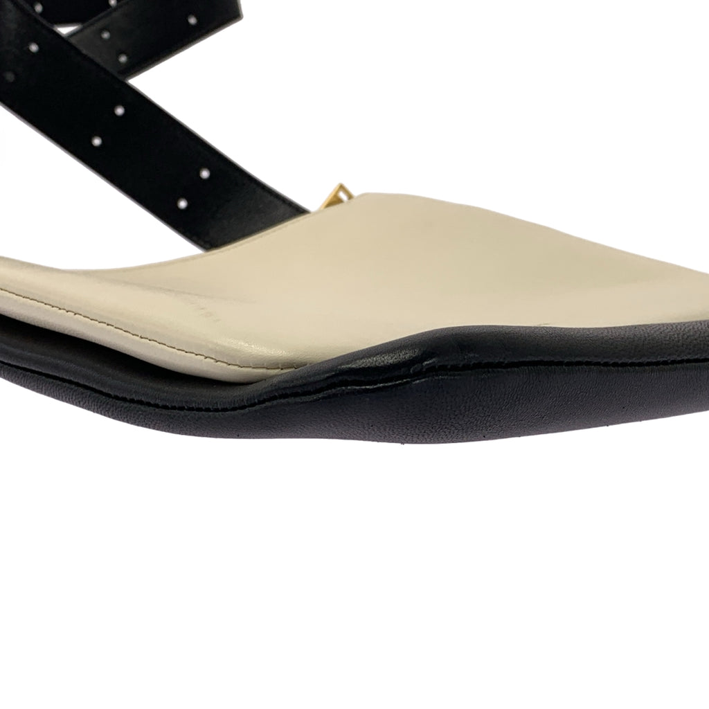 JIL SANDER / ジルサンダー | OMBRA 2トーン レザー ショルダーバッグ | ホワイト/ブラック | レディース