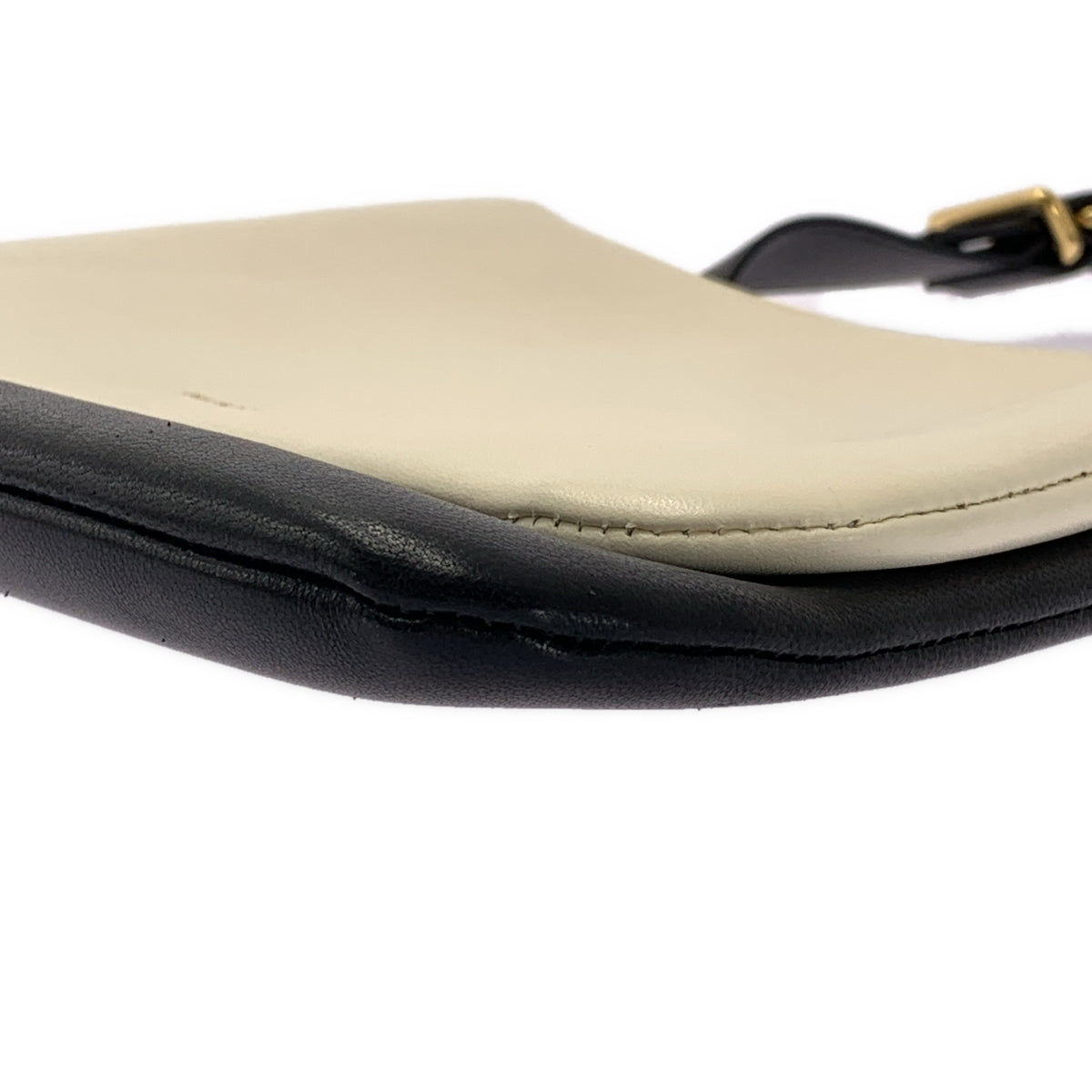 JIL SANDER / ジルサンダー | OMBRA 2トーン レザー ショルダーバッグ | ホワイト/ブラック | レディース