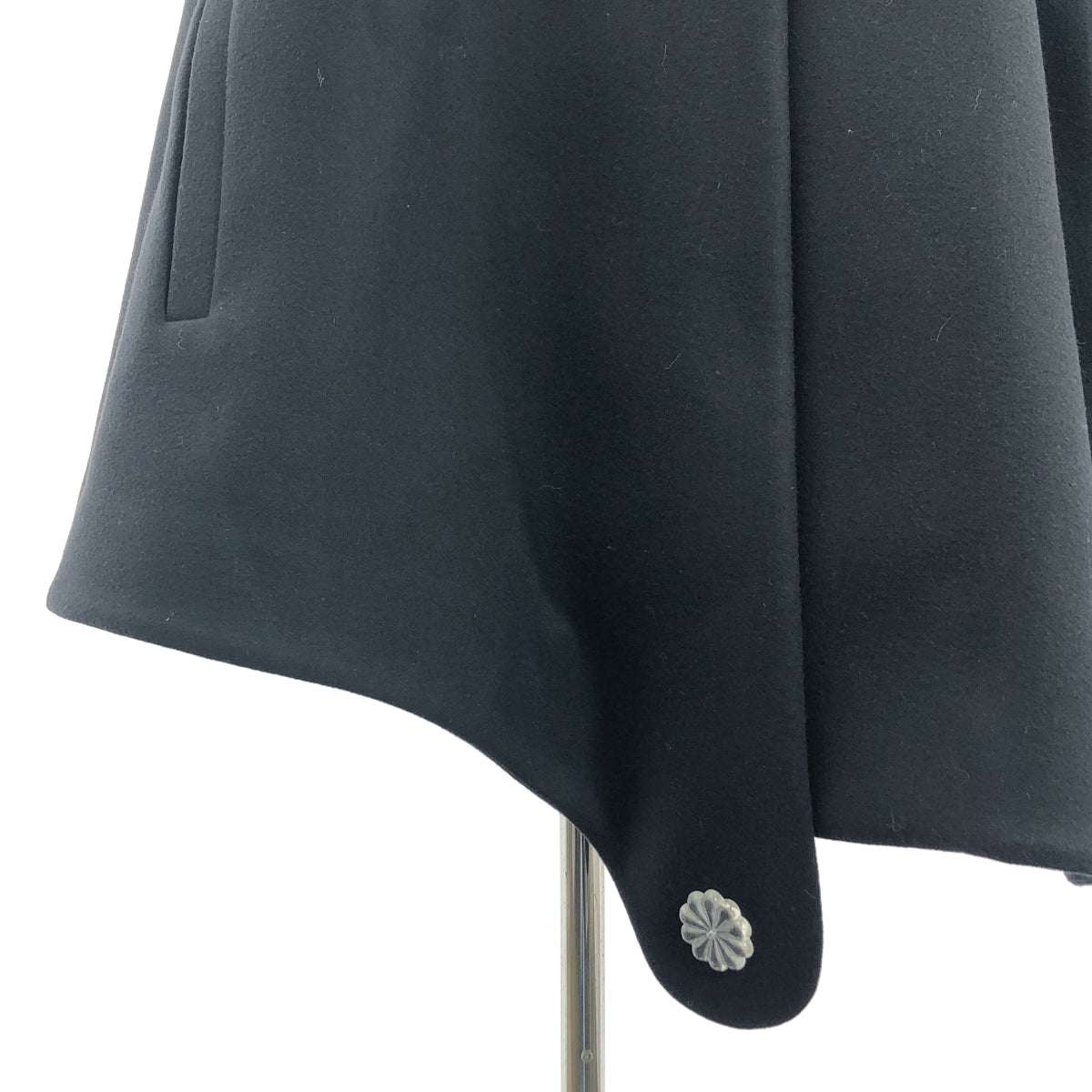 Simone Rocha | 羊毛圓領斗篷大衣 | 英國 10 碼 | 黑色 | 女款