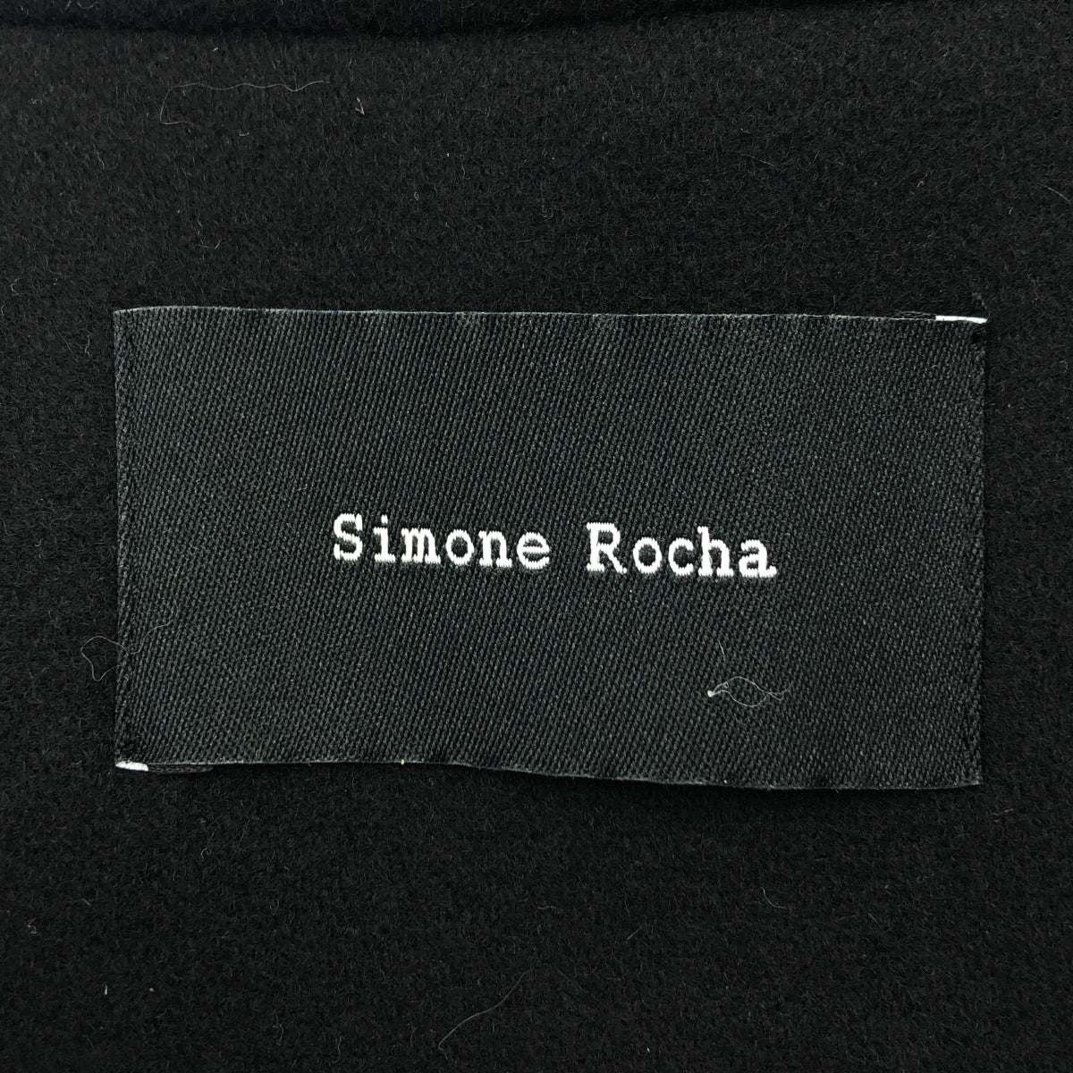 Simone Rocha | 羊毛圓領斗篷大衣 | 英國 10 碼 | 黑色 | 女款