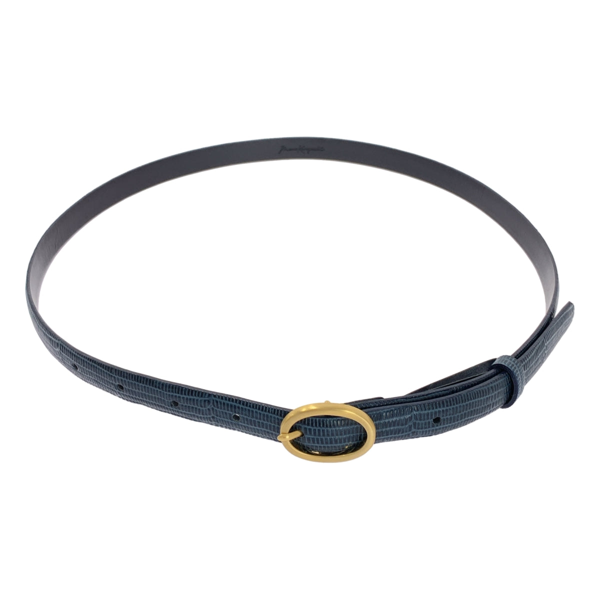 Mame Kurogouchi / マメクロゴウチ | 2024SS | Cow Hide Leather Narrow Belt レザー ベルト |