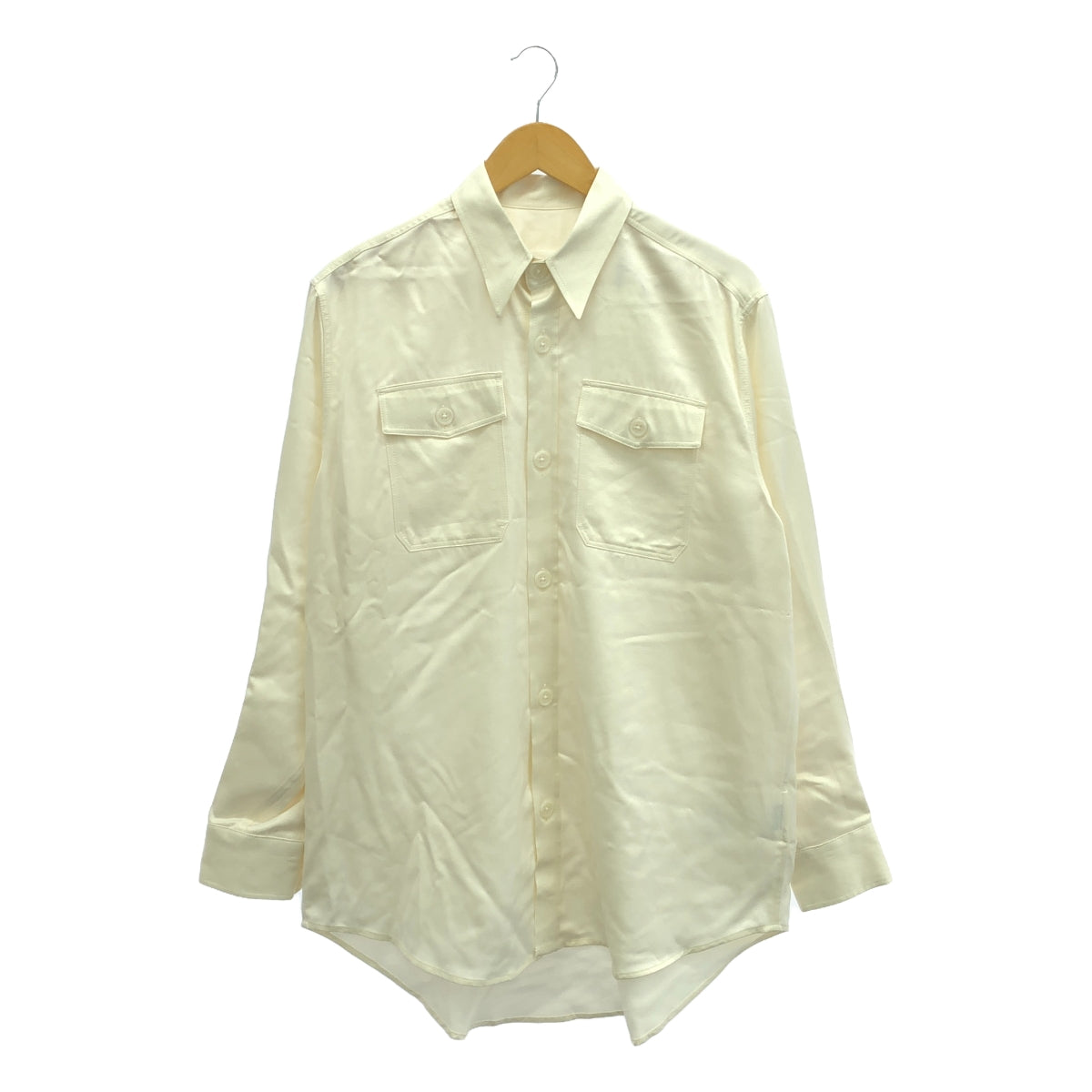 [Good Condition] AMI Alexandre Mattiussi | Wool Blend Overshirt | XXS | Ivory | Men's