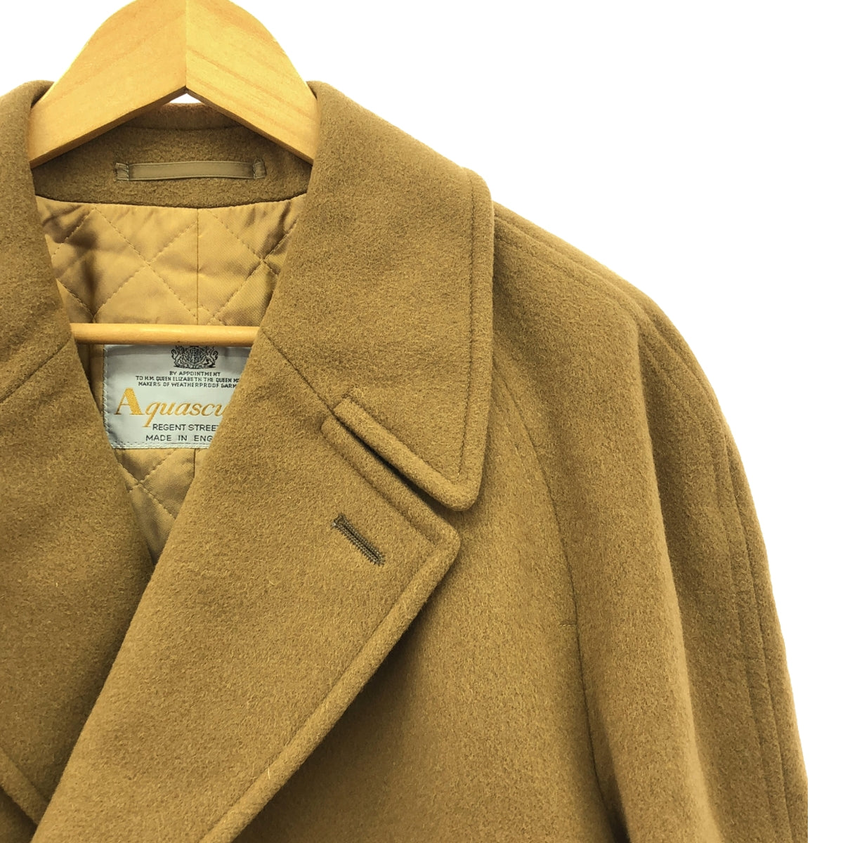 雅格獅丹 |羊毛絎縫襯裡雙切斯特大衣 |駱駝 |男士