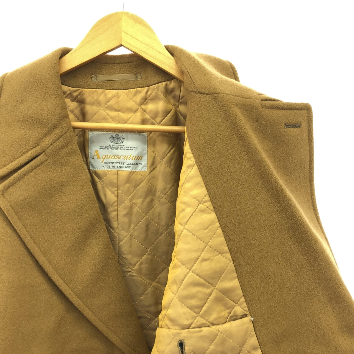 雅格獅丹 |羊毛絎縫襯裡雙切斯特大衣 |駱駝 |男士