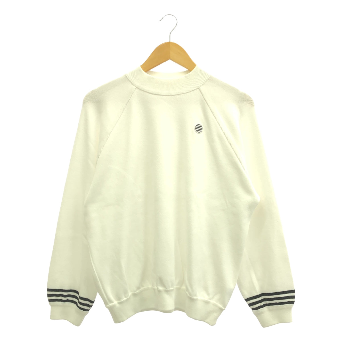 【美品】  BORDERS at BALCONY / ボーダーズアットバルコニー | RAYON KNIT SWEATERプルオーバー ニット | 38 | ホワイト/ブラック | レディース