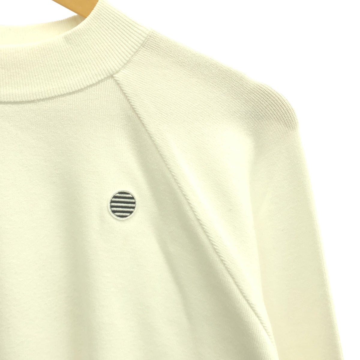 【美品】  BORDERS at BALCONY / ボーダーズアットバルコニー | RAYON KNIT SWEATERプルオーバー ニット | 38 | ホワイト/ブラック | レディース