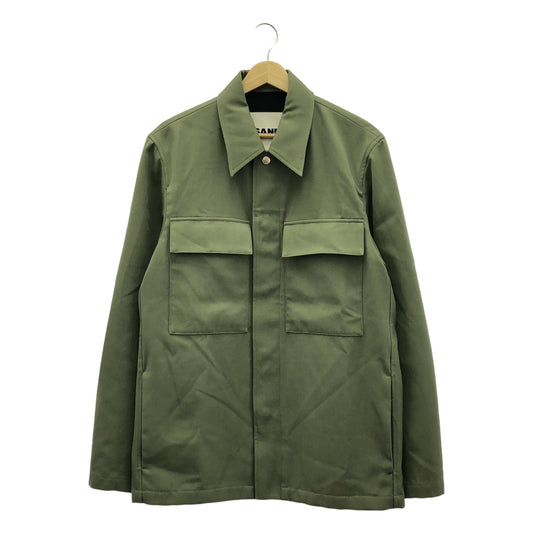 【美品】  JIL SANDER / ジルサンダー | 2022SS | ダブルポケット スナップボタン ジャケット / 総裏地 | 44 | オリーブ | メンズ