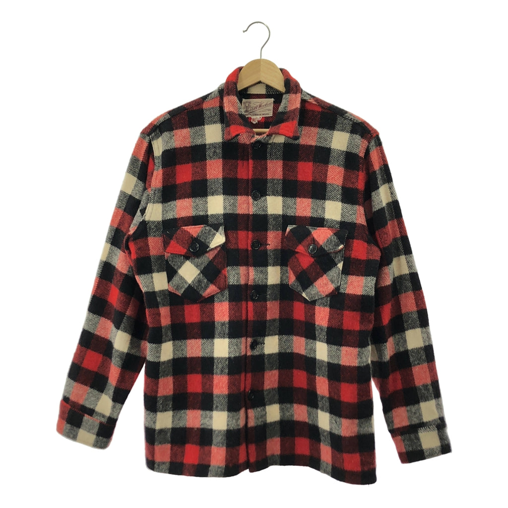 VINTAGE / ヴィンテージ古着 | 1950s | MERRIL WOOLEN MILLS メリル ウーレンミルズ / ウール チェック シャツ | レッド/ブラック/ホワイト | メンズ