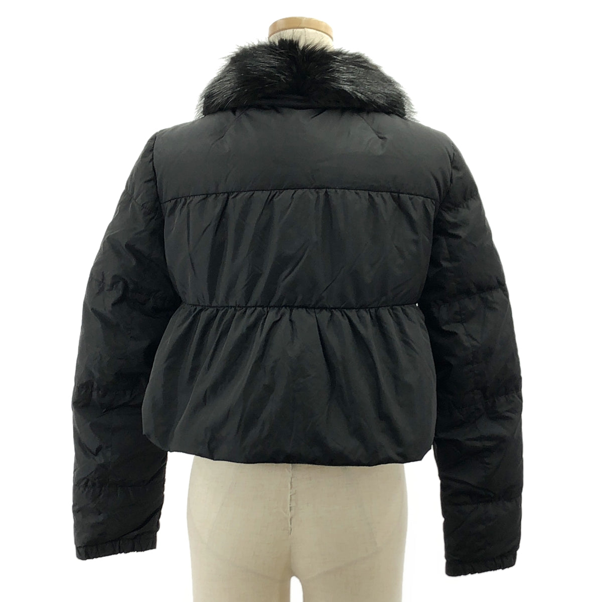 PRADA SPORT / 프라다 스포츠 | 모피 풀 Zip 다운 재킷 | 38 | 블랙 | 여성