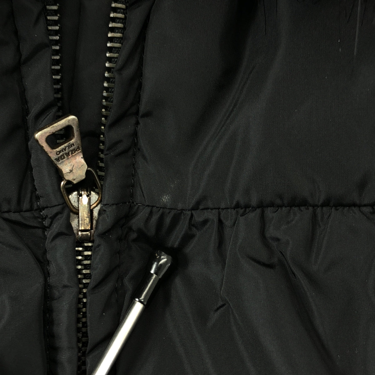 PRADA SPORT / 프라다 스포츠 | 모피 풀 Zip 다운 재킷 | 38 | 블랙 | 여성