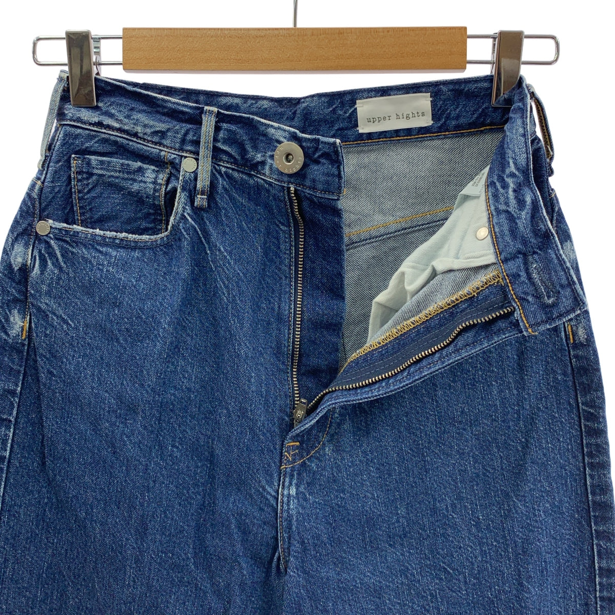 upper hights / アッパーハイツ | × 東原妙子 THE FIG WIDE ハイウエスト ワイド デニムパンツ | 22 | LAKE / インディゴ | レディース