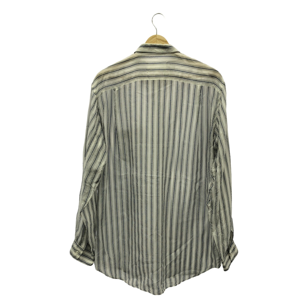 Maison Margiela | 2020SS | 白色標籤條紋標準襯衫 | 尺寸 40 | 白色/藍色/灰色 | 女款