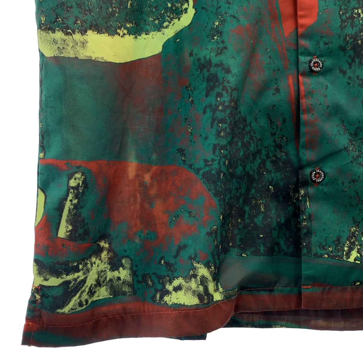 EVISEN SKATEBOARDS | EVIHENGE SHIRT 印花聚酯夏威夷襯衫 | M碼 | 綠/紅 | 男款