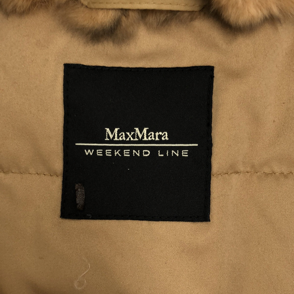 Max Mara | Fur ​​double zip down jacket | 44 | Beige | Women's