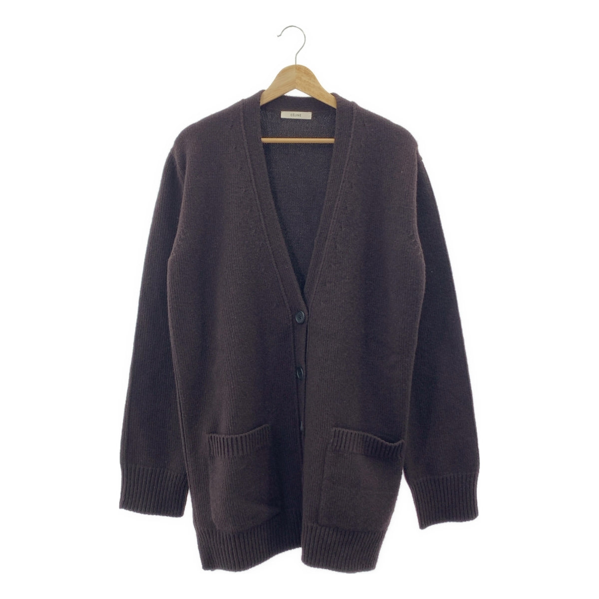 CELINE | 由 Phoebe Philo 羊毛與羊絨超大開襟衫 | XS | 女款