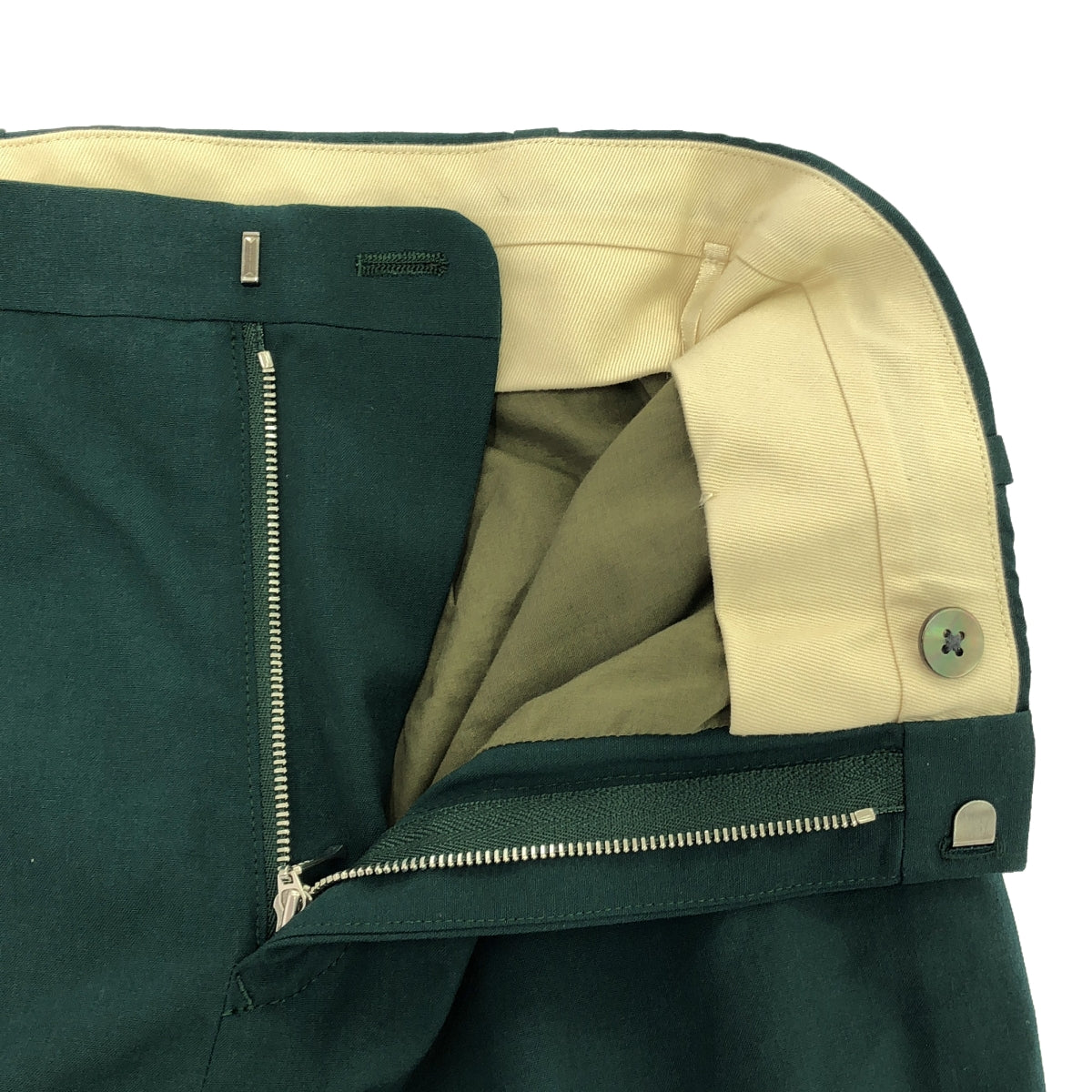 【美品】  mina perhonen / ミナペルホネン | 2020SS | sable / サーブル スラックス パンツ / 裏地付き | 36 | green | レディース