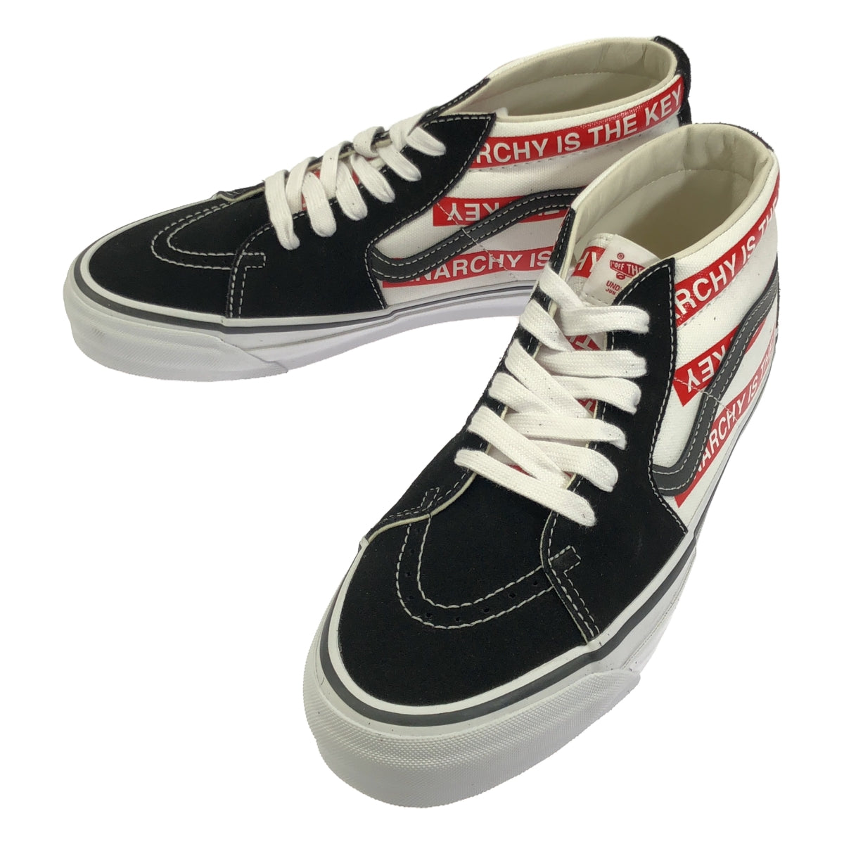 【신품】 UNDER COVER / 언더 커버 | 2024AW | × OTW by Vans 반즈 콜라보 Sk8-Mid 스케이트 미드 스니커즈 | 28.5 | Black / Red 블랙 / 레드 |