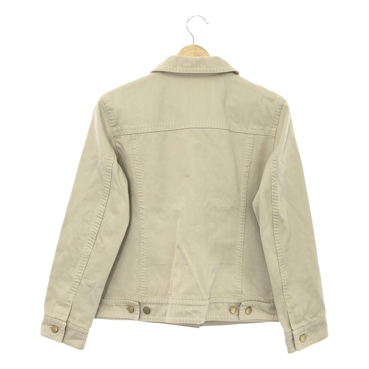 Louis Vuitton | Gold Button Denim Trucker Jacket | 42 | Ivory | Women's