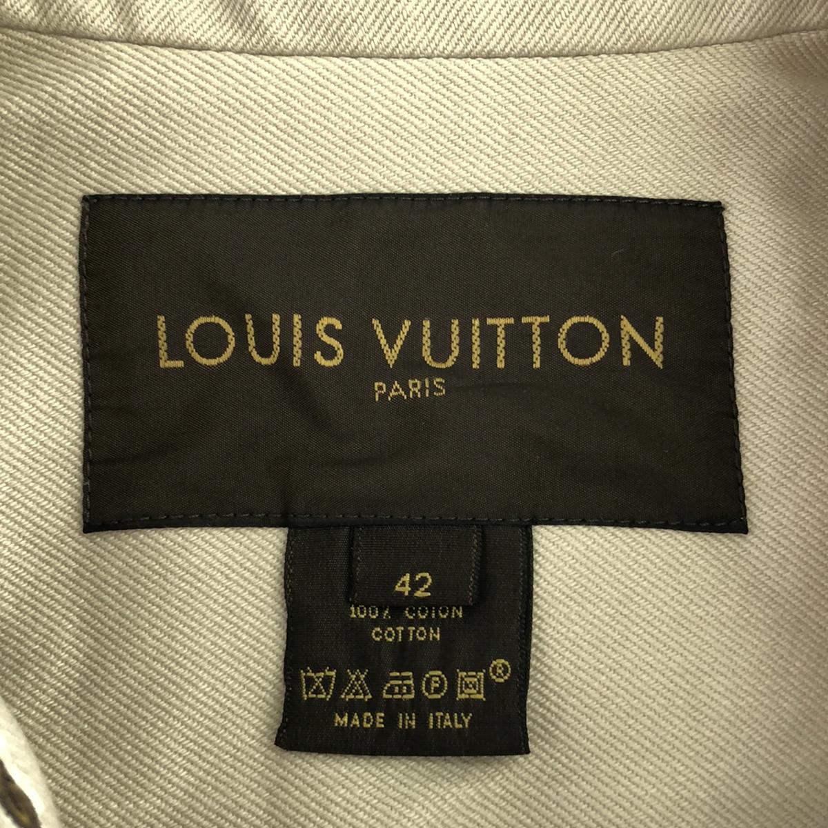 Louis Vuitton | Gold Button Denim Trucker Jacket | 42 | Ivory | Women's