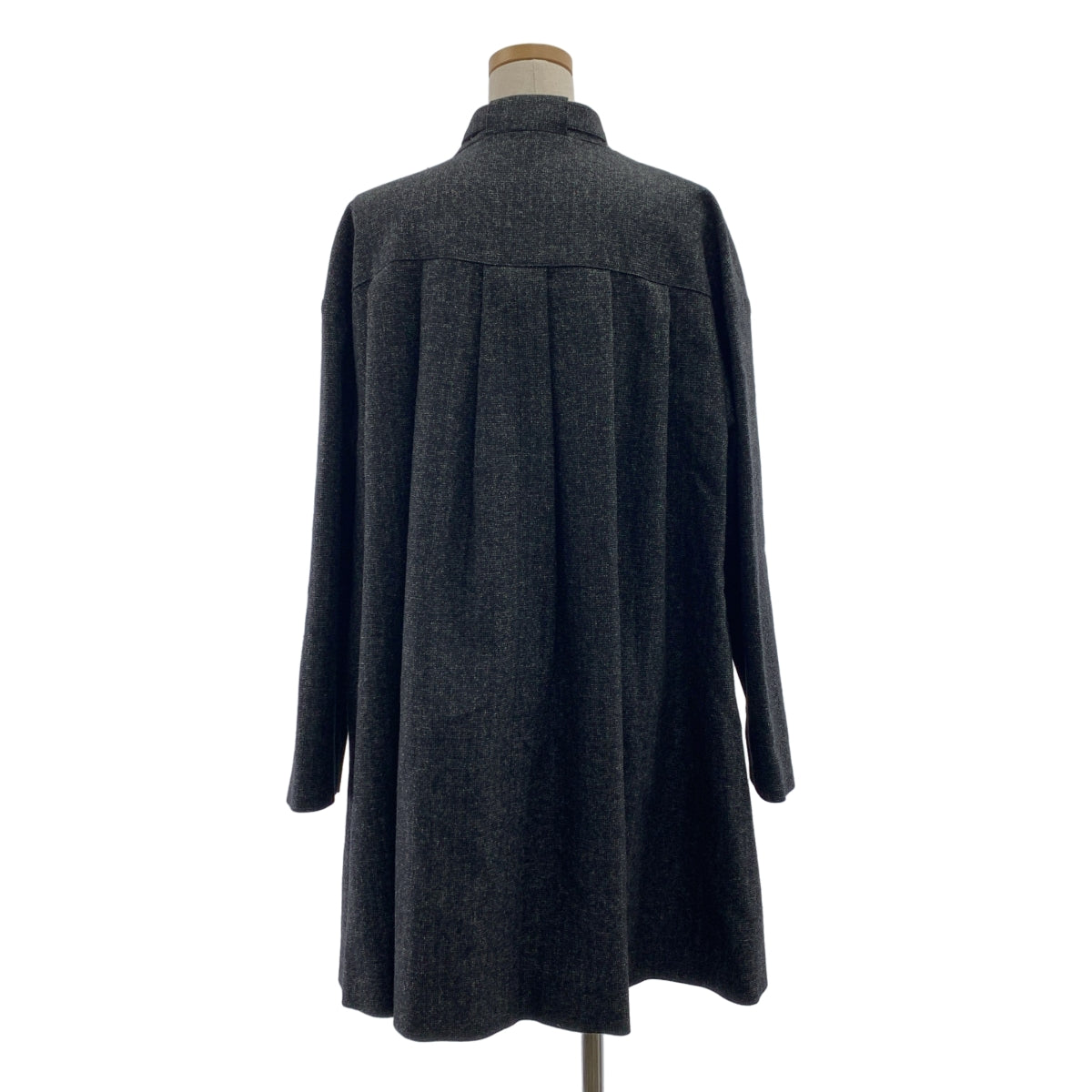 ELIN | 羊毛/亞麻混紡蝴蝶結立領大衣 | 36碼 | 女款