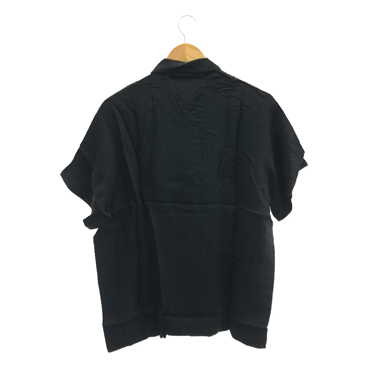 【新品】  prasthana / プラスターナ | across shirt 半袖シャツ | S | ブラック | メンズ