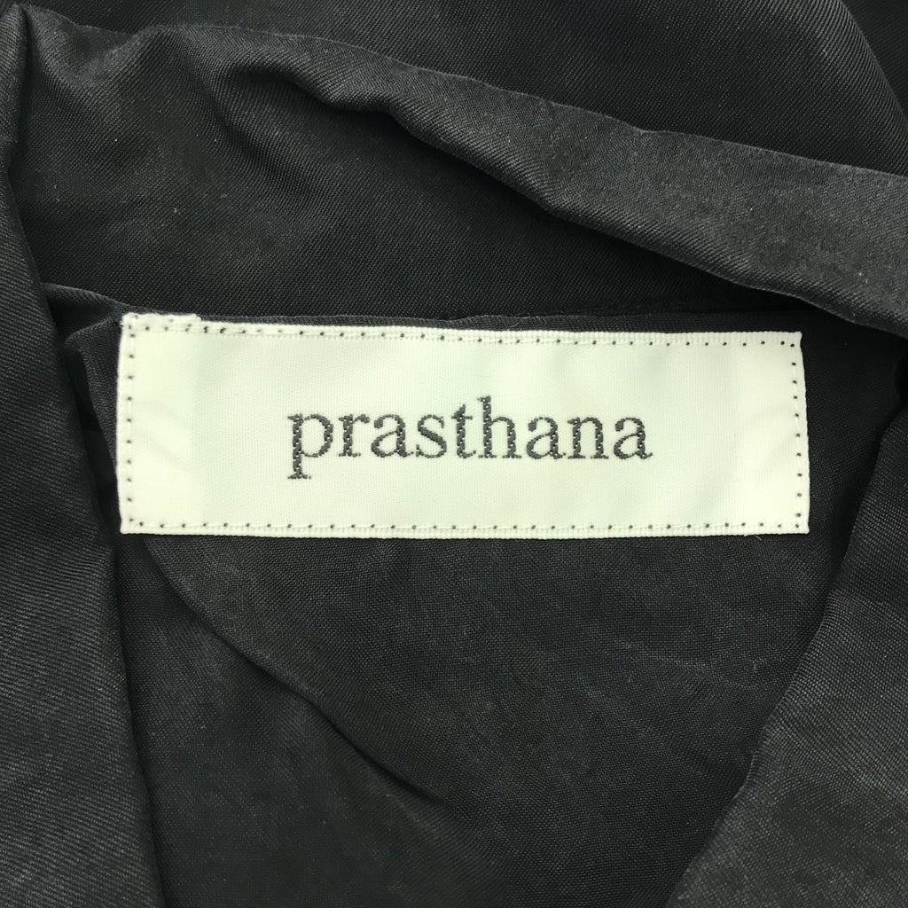[新] prasthana / Prasthana |交叉襯衫短袖襯衫 | S |黑色 |男士