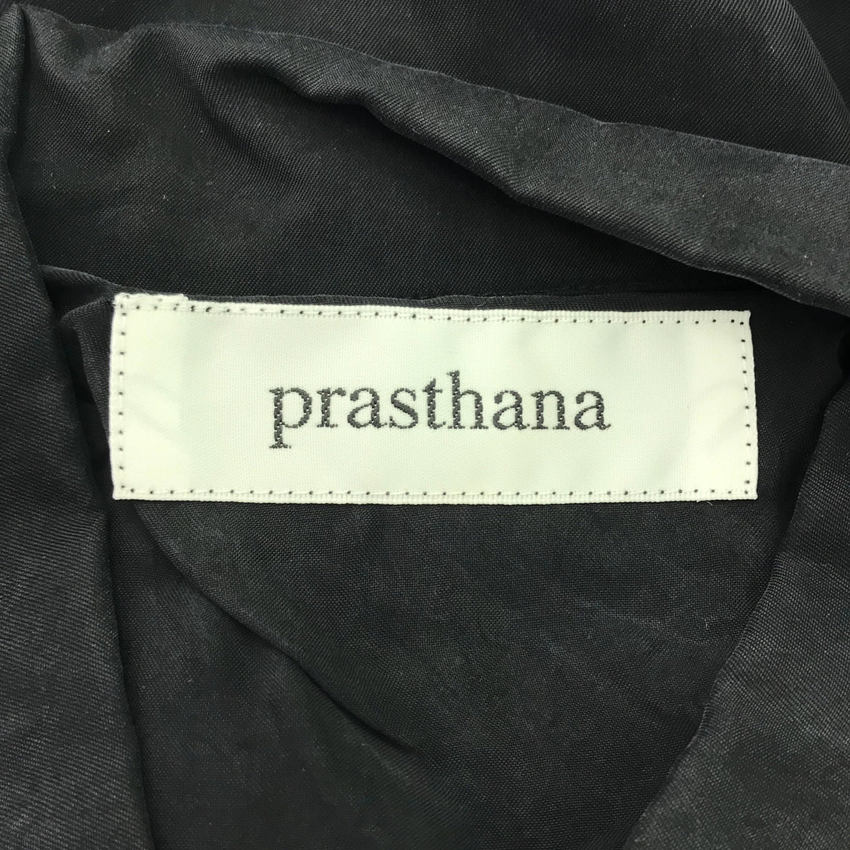 [新] prasthana / Prasthana |交叉襯衫短袖襯衫 | S |黑色 |男士