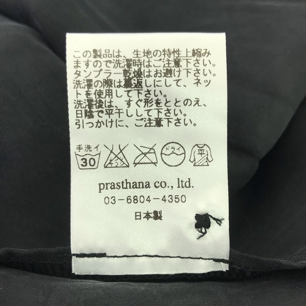 [新] prasthana / Prasthana |交叉襯衫短袖襯衫 | S |黑色 |男士