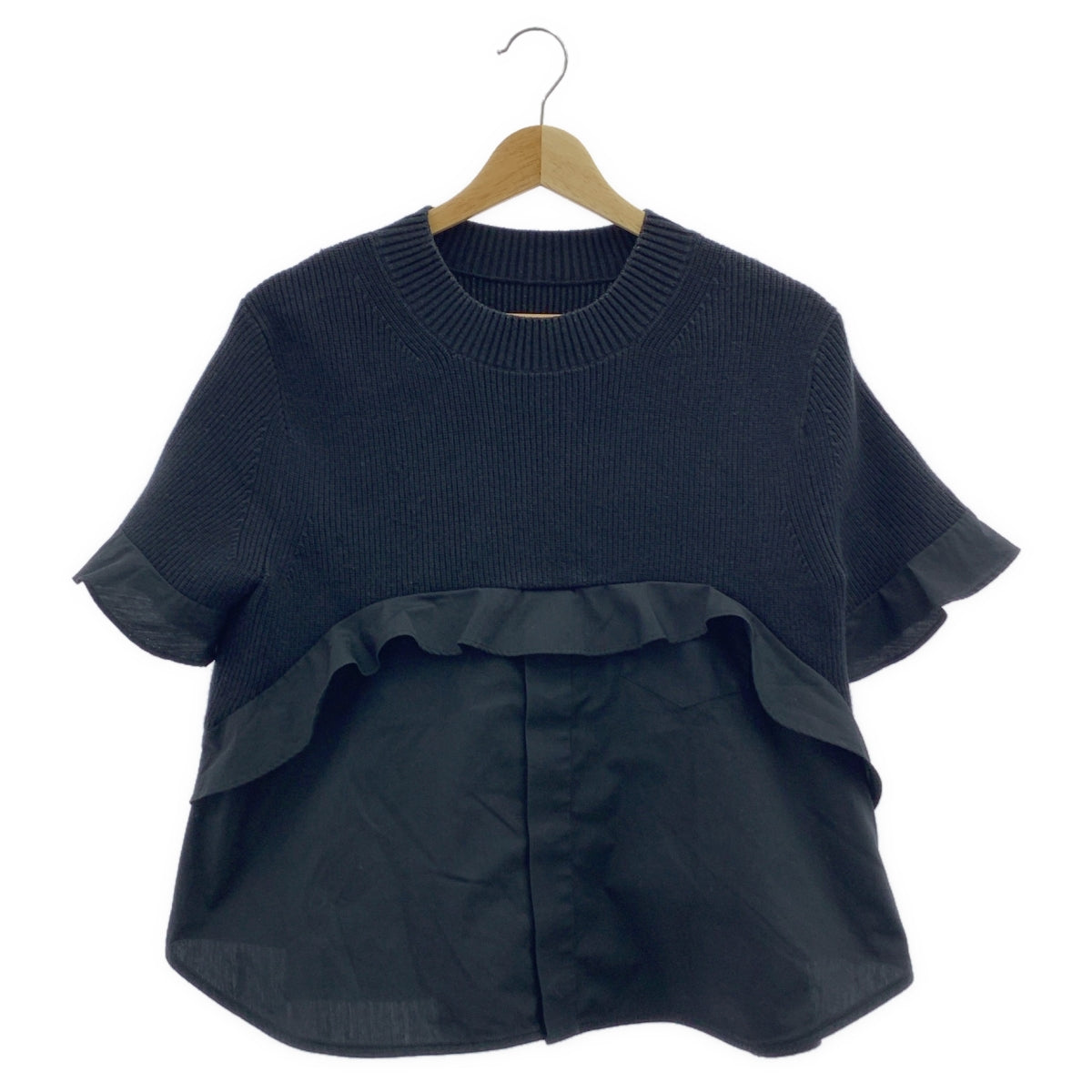 sacai | 2023SS | 混合材質針織襯衫/女式襯衫 | 尺寸 2 | 女款