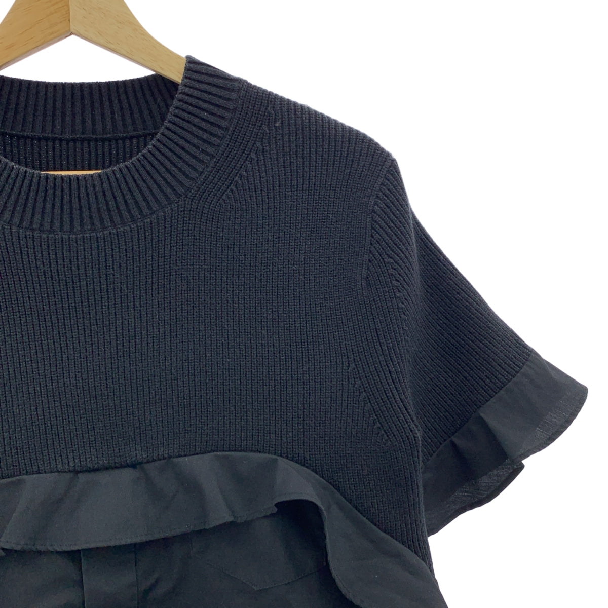 sacai | 2023SS | 混合材質針織襯衫/女式襯衫 | 尺寸 2 | 女款