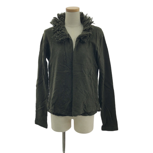 COMME des GARCONS COMME des GARCONS / コムコム | 1990s〜 ウール 縮絨 製品染め フリンジカラー ニット カーディガン | M | レディース