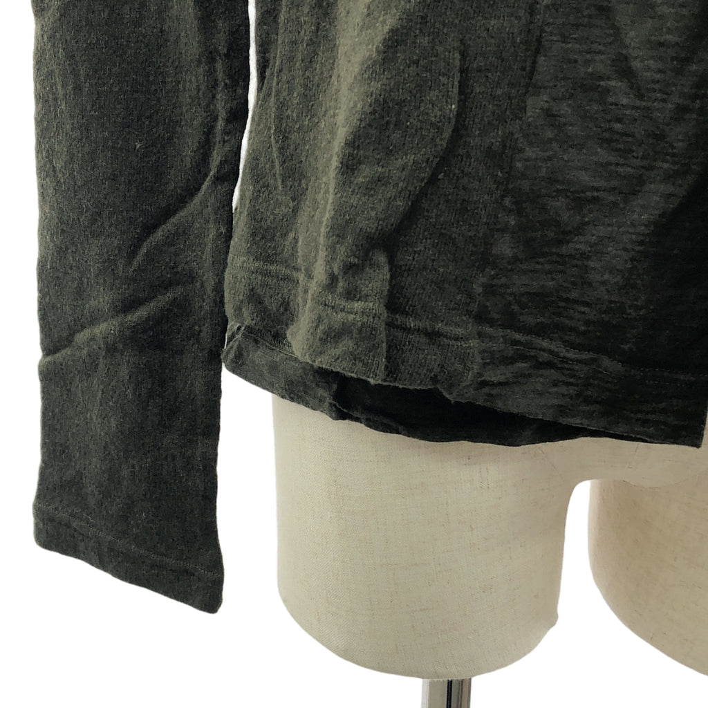 COMME des GARCONS COMME des GARCONS / Comme des | 90年代~ 羊毛縮水產品染色流蘇彩色針織開襟衫|中號 |橄欖|女性的