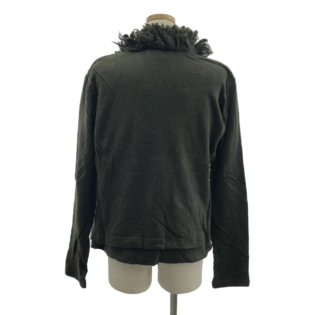 COMME des GARCONS COMME des GARCONS / Comme des | 90年代~ 羊毛縮水產品染色流蘇彩色針織開襟衫|中號 |橄欖|女性的